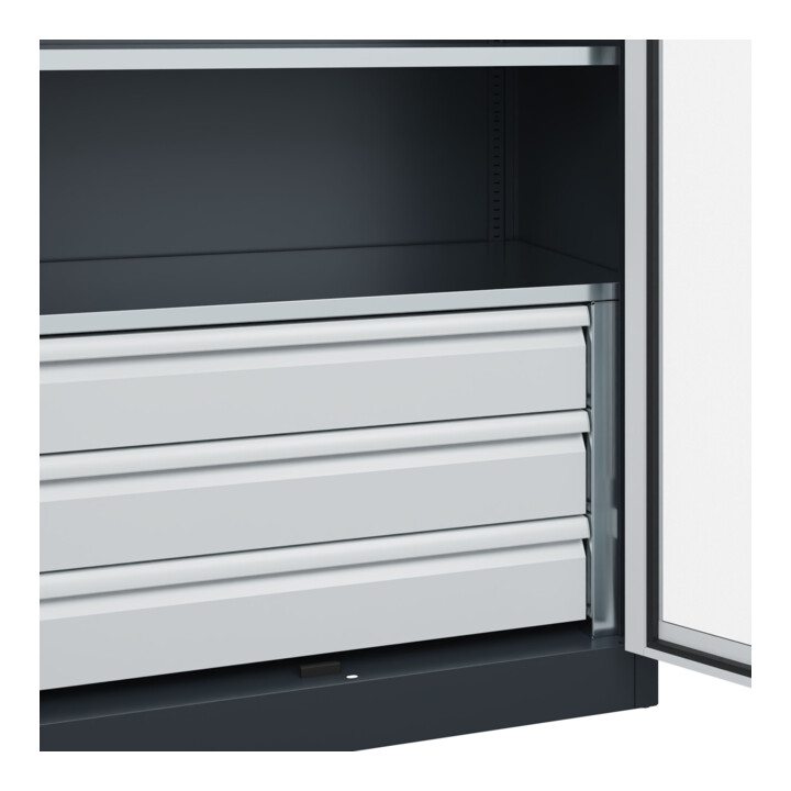C+P Armoire à charges lourdes Acurado Pro 1950 x 1000 x 500 mm 7016/7035