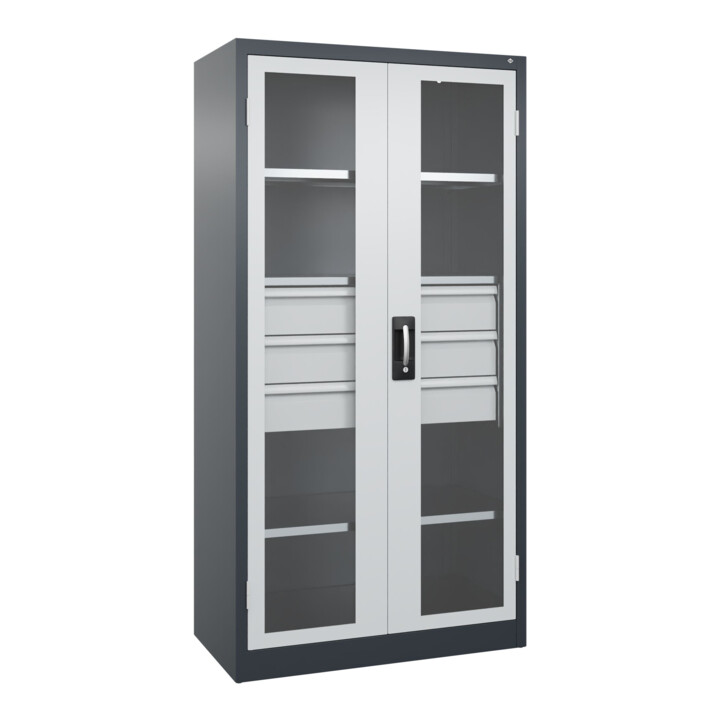C+P Armoire à charges lourdes Acurado Pro 1950 x 1000 x 500 mm 7016/7035