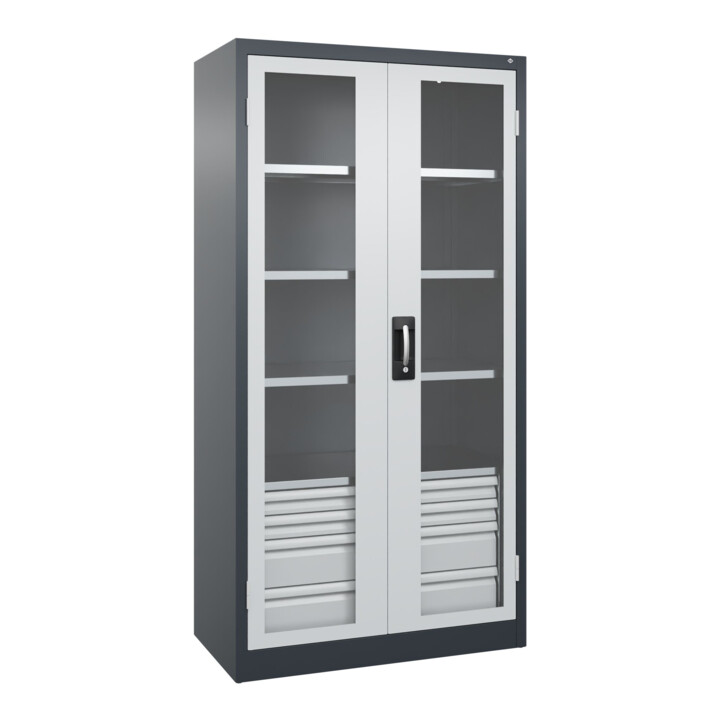 C+P Armoire à charges lourdes Acurado Pro 1950 x 1000 x 500 mm 7016/7035
