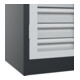 C+P Armoire à charges lourdes Acurado Pro 1950 x 1000 x 500 mm 7021/7035