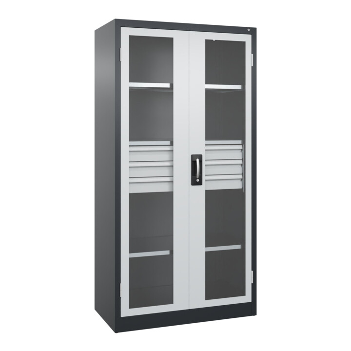 C+P Armoire à charges lourdes Acurado Pro 1950 x 1000 x 500 mm 7021/7035