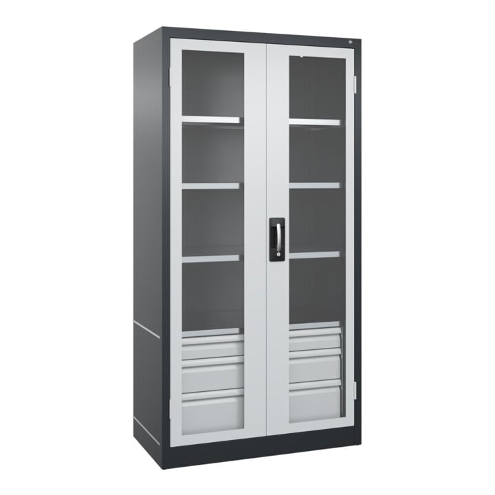 C+P Armoire à charges lourdes Acurado Pro 1950 x 1000 x 500 mm 7021/7035