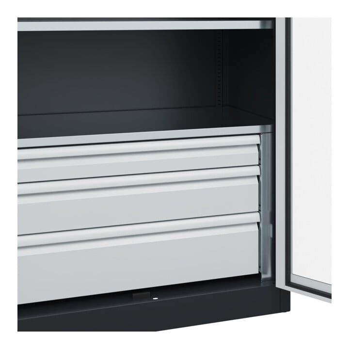 C+P Armoire à charges lourdes Acurado Pro 1950 x 1000 x 500 mm 7021/7035