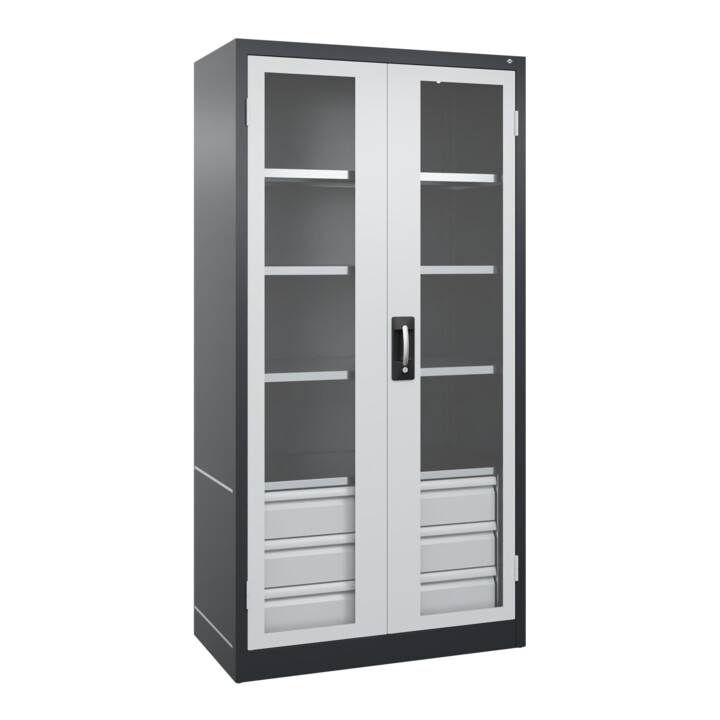 C+P Armoire à charges lourdes Acurado Pro 1950 x 1000 x 500 mm 7021/7035