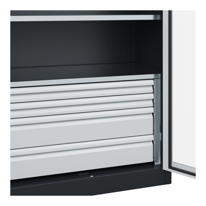 C+P Armoire à charges lourdes Acurado Pro 1950 x 1000 x 500 mm 7021/7035