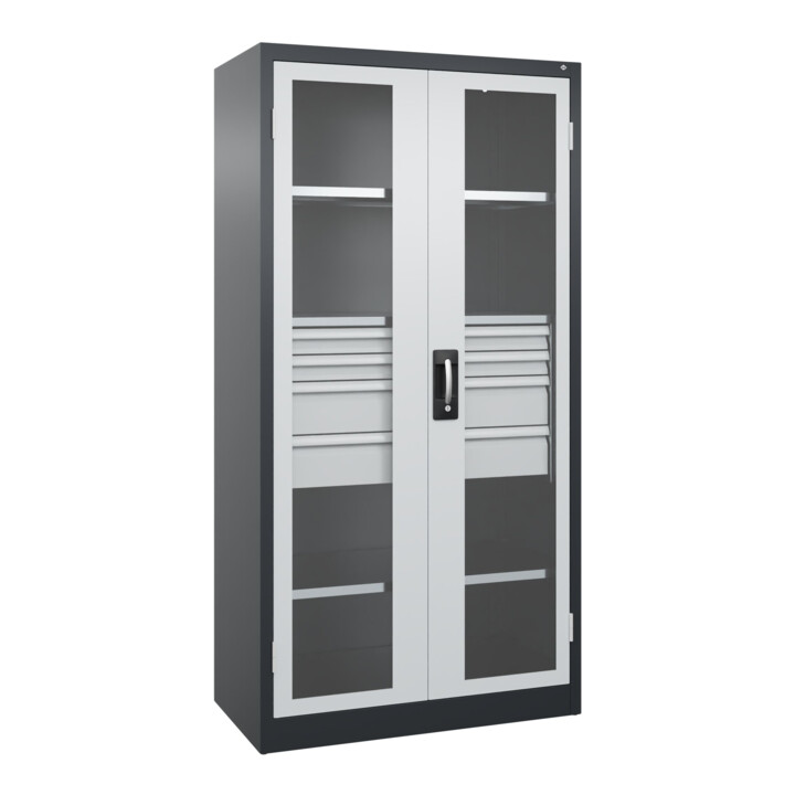 C+P Armoire à charges lourdes Acurado Pro 1950 x 1000 x 500 mm 7021/7035