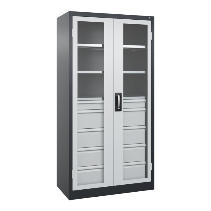 C+P Armoire à charges lourdes Acurado Pro 1950 x 1000 x 500 mm 7021/7035