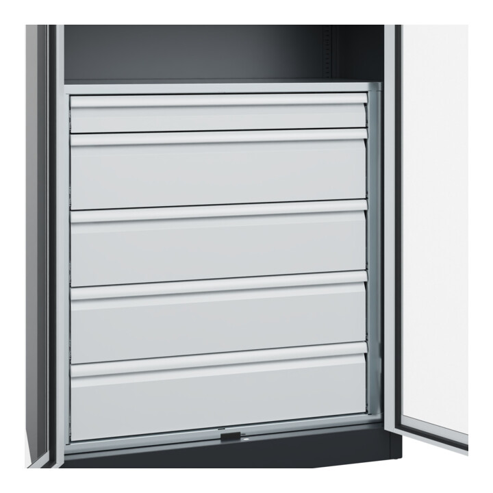 C+P Armoire à charges lourdes Acurado Pro 1950 x 1000 x 500 mm 7021/7035