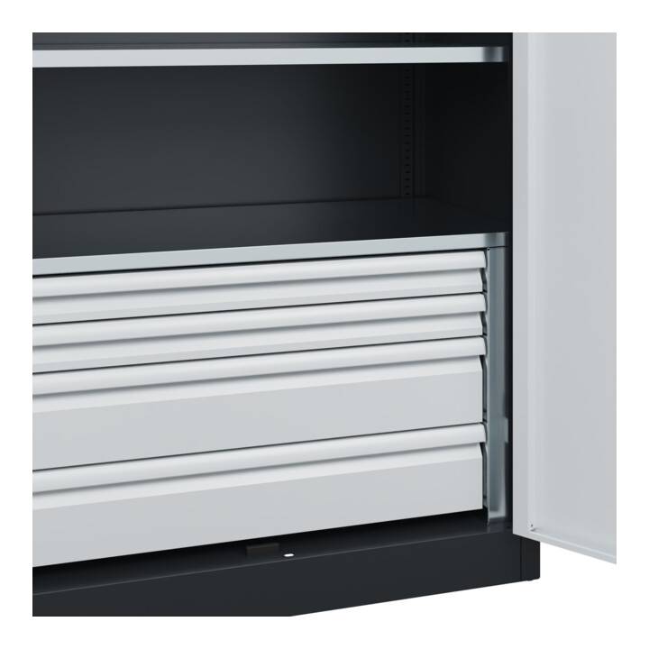 C+P Armoire à charges lourdes Acurado Pro 1950 x 1000 x 500 mm 7021/7035