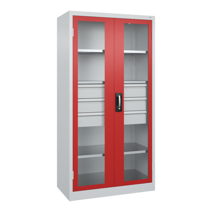 C+P Armoire à charges lourdes Acurado Pro 1950 x 1000 x 500 mm 7035/3000
