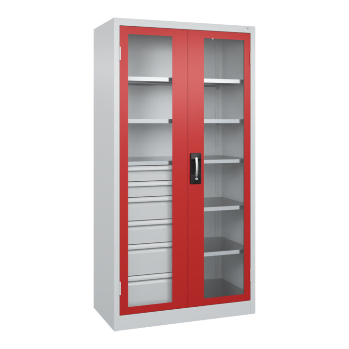 C+P Armoire à charges lourdes Acurado Pro 1950 x 1000 x 500 mm 7035/3000