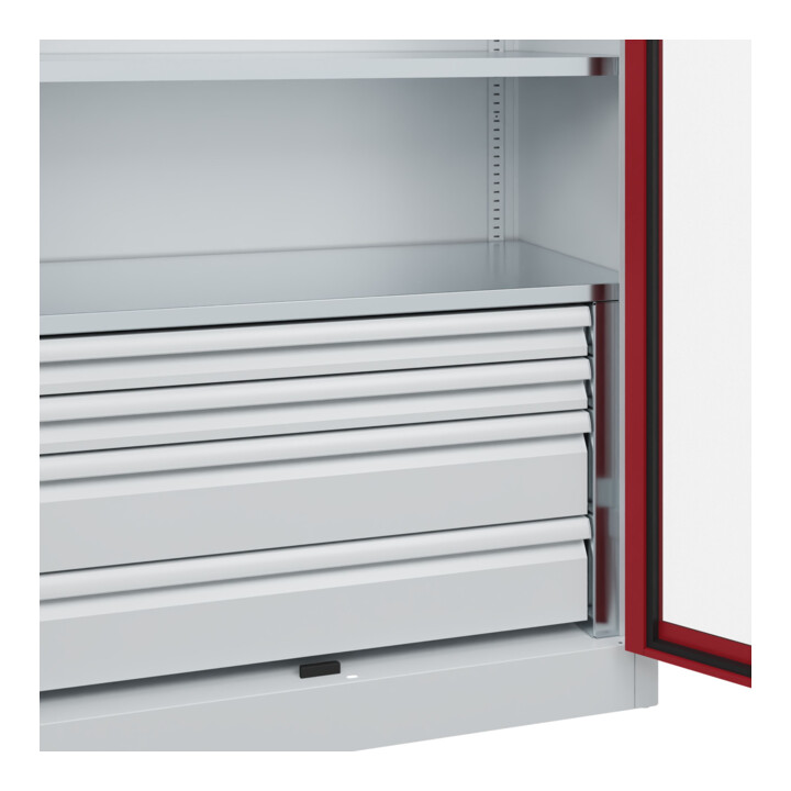 C+P Armoire à charges lourdes Acurado Pro 1950 x 1000 x 500 mm 7035/3003