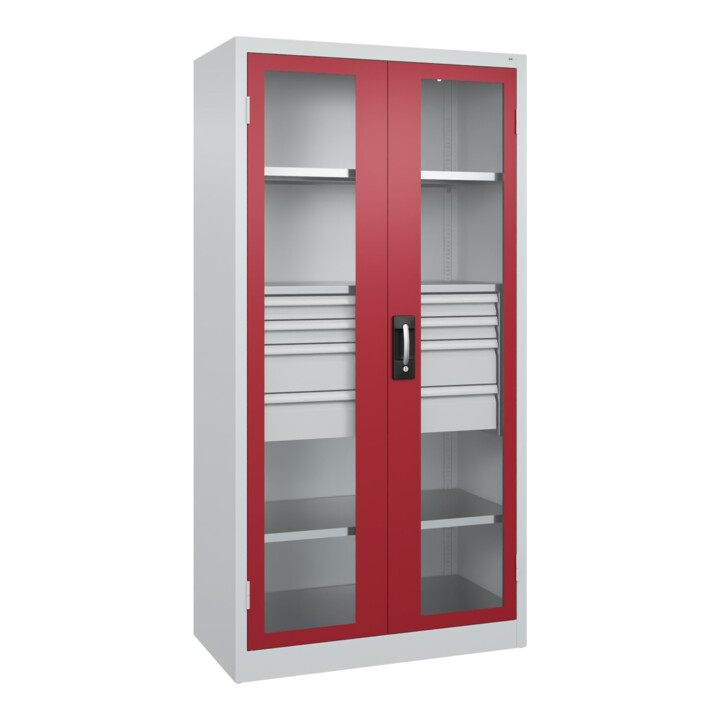 C+P Armoire à charges lourdes Acurado Pro 1950 x 1000 x 500 mm 7035/3003