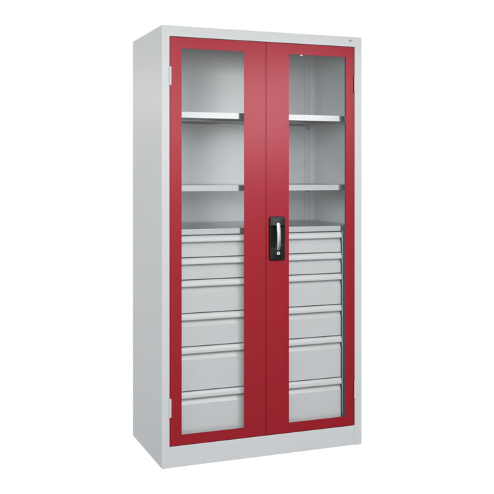 C+P Armoire à charges lourdes Acurado Pro 1950 x 1000 x 500 mm 7035/3003