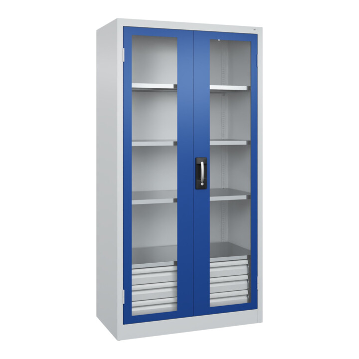 C+P Armoire à charges lourdes Acurado Pro 1950 x 1000 x 500 mm 7035/5010
