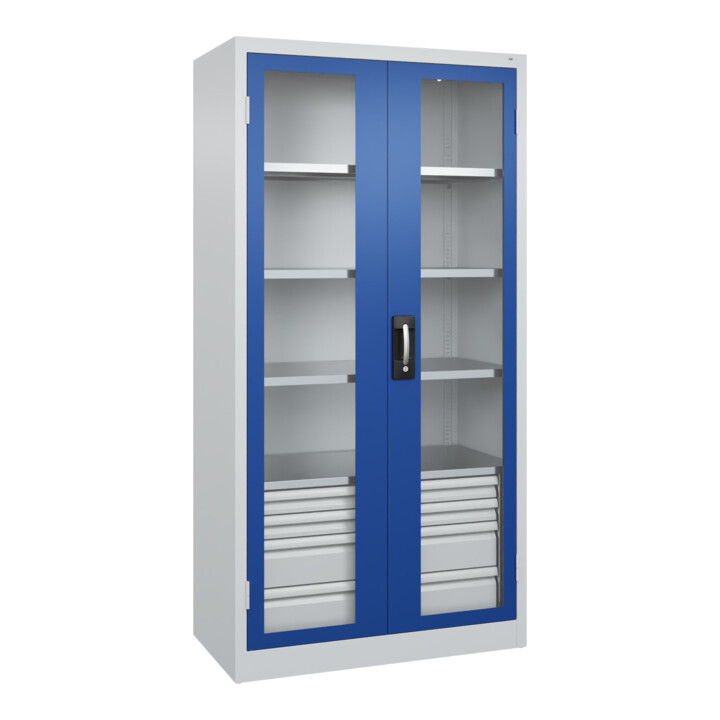 C+P Armoire à charges lourdes Acurado Pro 1950 x 1000 x 500 mm 7035/5010