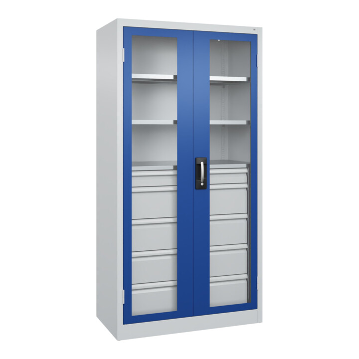 C+P Armoire à charges lourdes Acurado Pro 1950 x 1000 x 500 mm 7035/5010