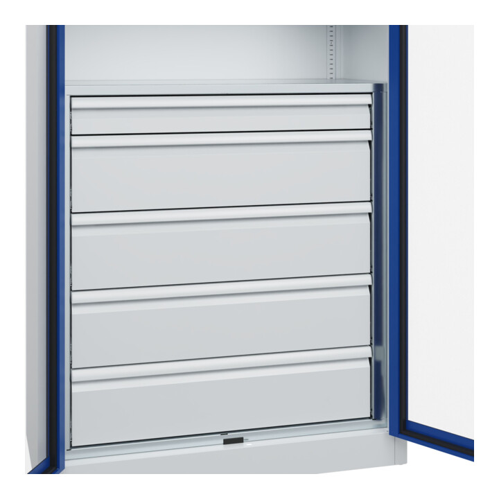 C+P Armoire à charges lourdes Acurado Pro 1950 x 1000 x 500 mm 7035/5010