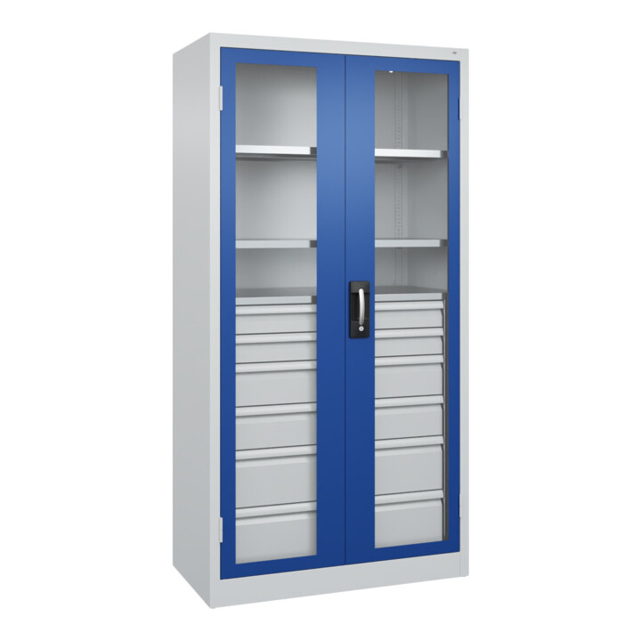 C+P Armoire à charges lourdes Acurado Pro 1950 x 1000 x 500 mm 7035/5010