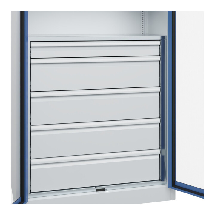 C+P Armoire à charges lourdes Acurado Pro 1950 x 1000 x 500 mm 7035/5023