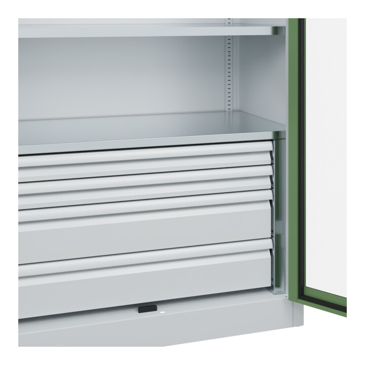 C+P Armoire à charges lourdes Acurado Pro 1950 x 1000 x 500 mm 7035/6011