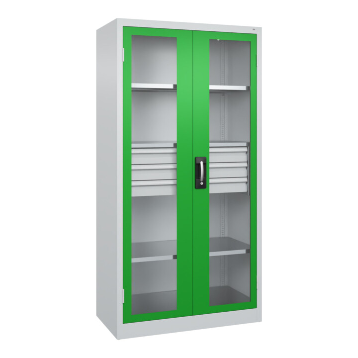 C+P Armoire à charges lourdes Acurado Pro 1950 x 1000 x 500 mm 7035/6037