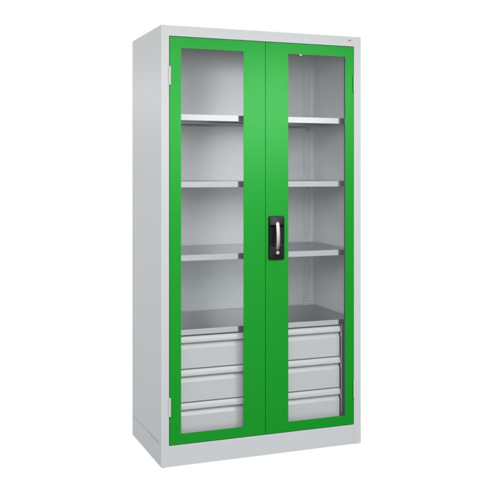 C+P Armoire à charges lourdes Acurado Pro 1950 x 1000 x 500 mm 7035/6037