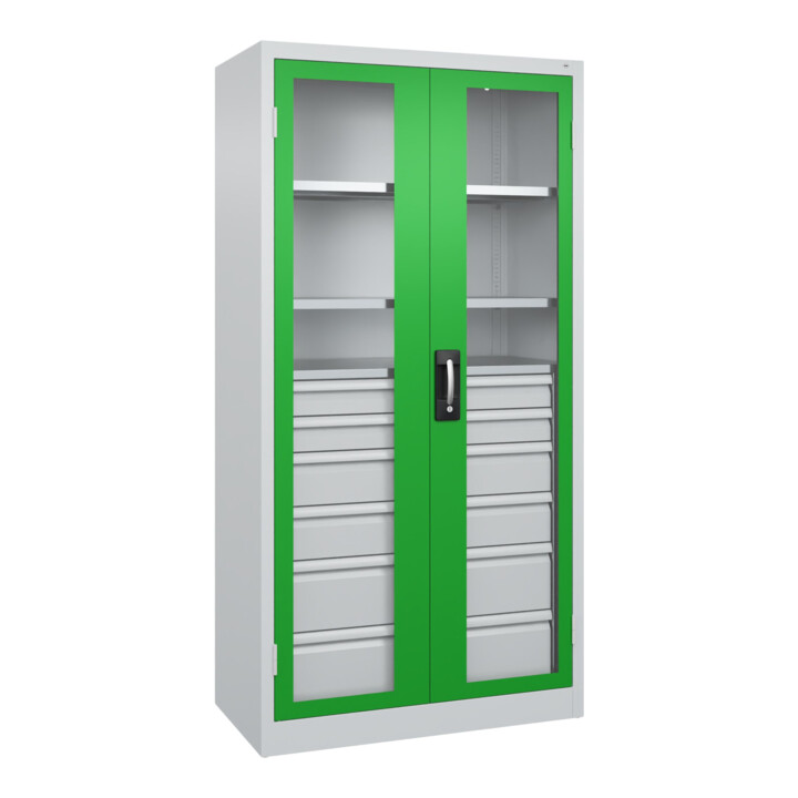 C+P Armoire à charges lourdes Acurado Pro 1950 x 1000 x 500 mm 7035/6037