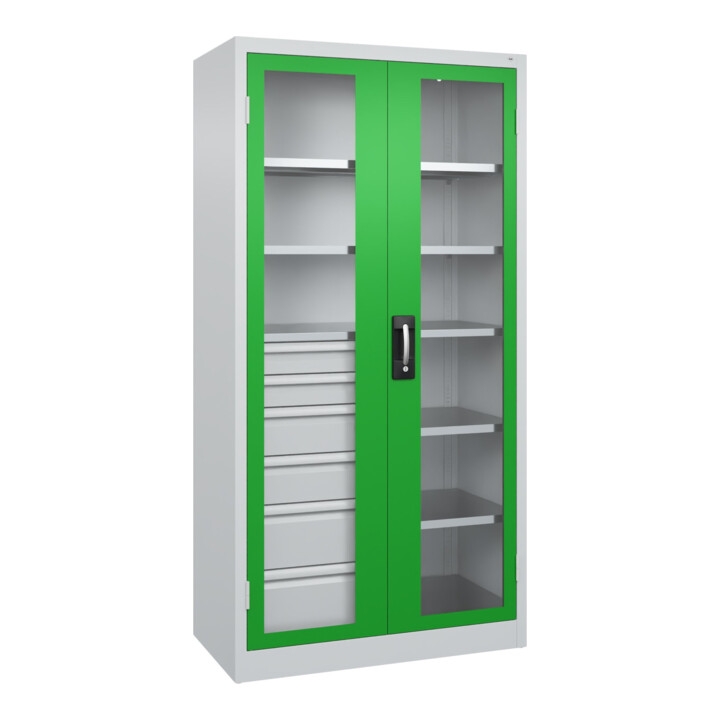 C+P Armoire à charges lourdes Acurado Pro 1950 x 1000 x 500 mm 7035/6037
