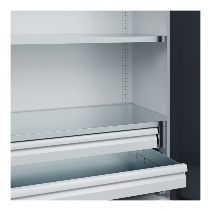 C+P Armoire à charges lourdes Acurado Pro 1950 x 1000 x 500 mm 7035/7016