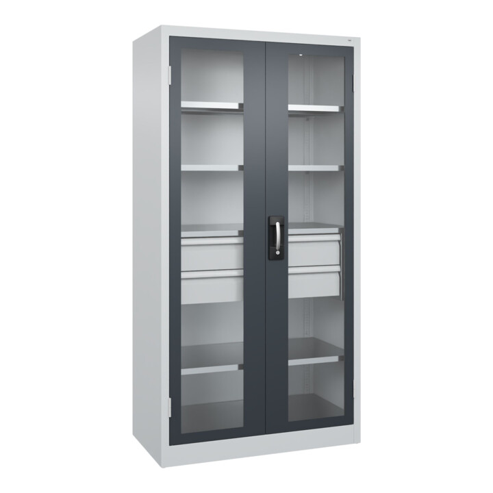 C+P Armoire à charges lourdes Acurado Pro 1950 x 1000 x 500 mm 7035/7016