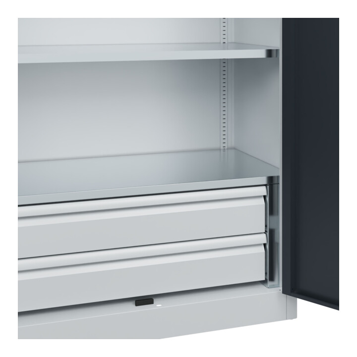 C+P Armoire à charges lourdes Acurado Pro 1950 x 1000 x 500 mm 7035/7016