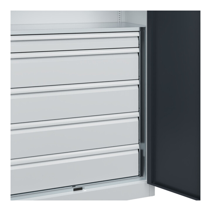 C+P Armoire à charges lourdes Acurado Pro 1950 x 1000 x 500 mm 7035/7016