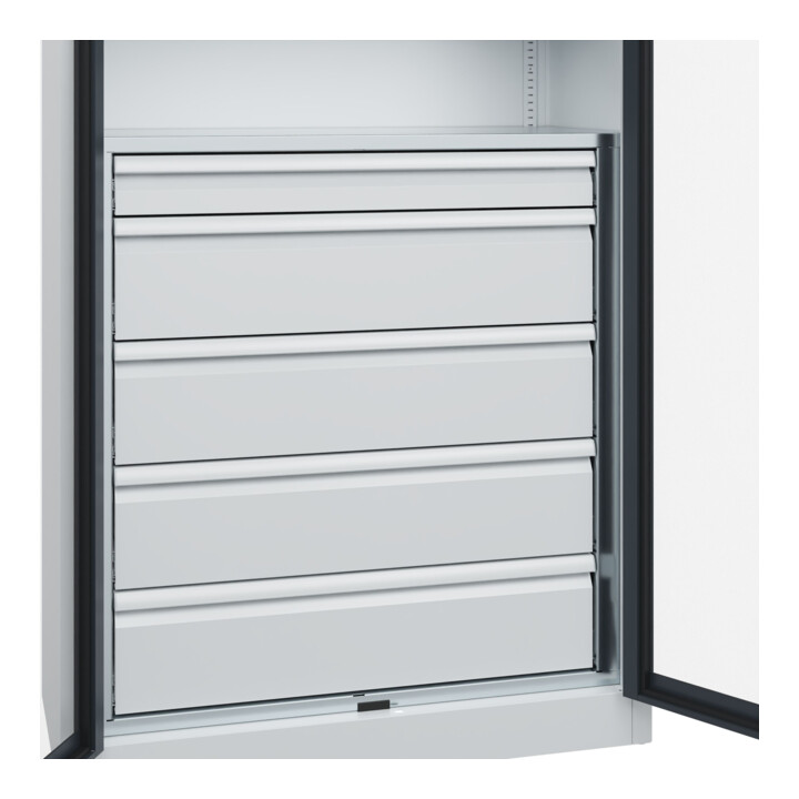 C+P Armoire à charges lourdes Acurado Pro 1950 x 1000 x 500 mm 7035/7016
