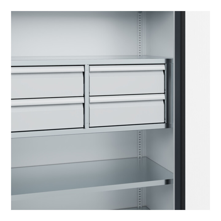C+P Armoire à charges lourdes Acurado Pro 1950 x 1000 x 500 mm 7035/7016