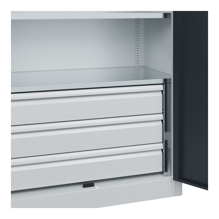 C+P Armoire à charges lourdes Acurado Pro 1950 x 1000 x 500 mm 7035/7016