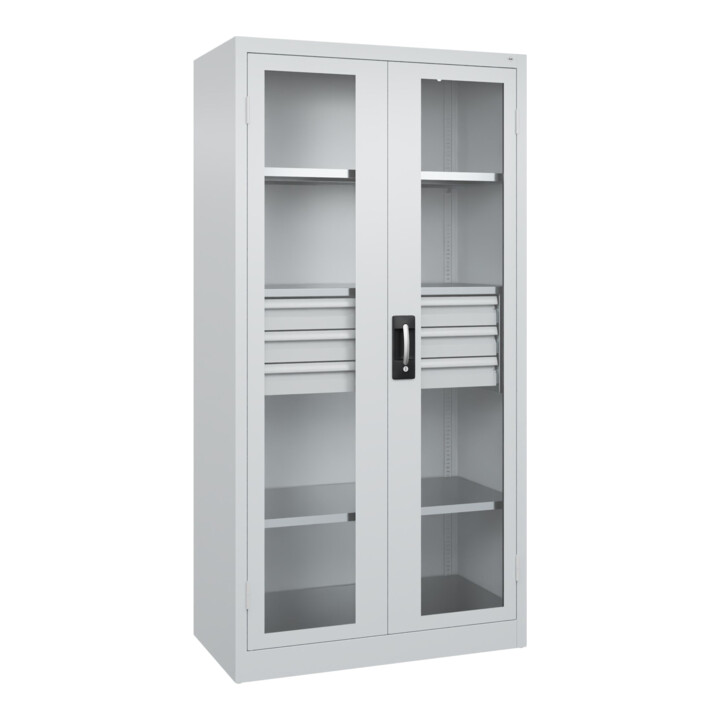 C+P Armoire à charges lourdes Acurado Pro 1950 x 1000 x 500 mm 7035/7035