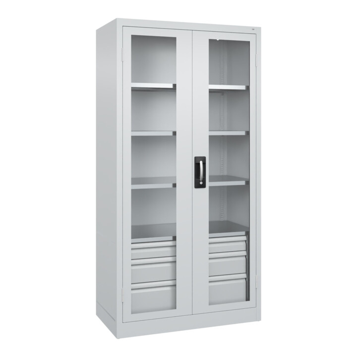 C+P Armoire à charges lourdes Acurado Pro 1950 x 1000 x 500 mm 7035/7035