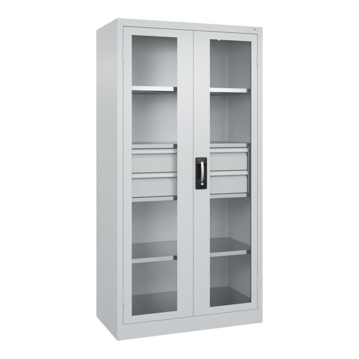 C+P Armoire à charges lourdes Acurado Pro 1950 x 1000 x 500 mm 7035/7035