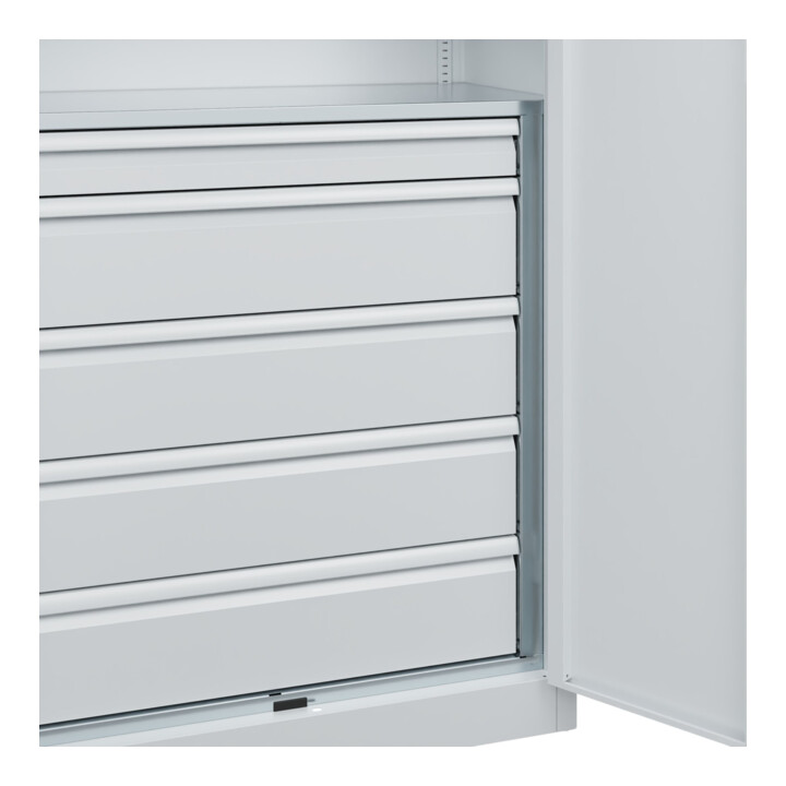 C+P Armoire à charges lourdes Acurado Pro 1950 x 1000 x 500 mm 7035/7035