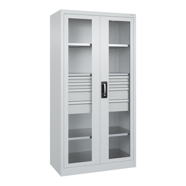 C+P Armoire à charges lourdes Acurado Pro 1950 x 1000 x 500 mm 7035/7035