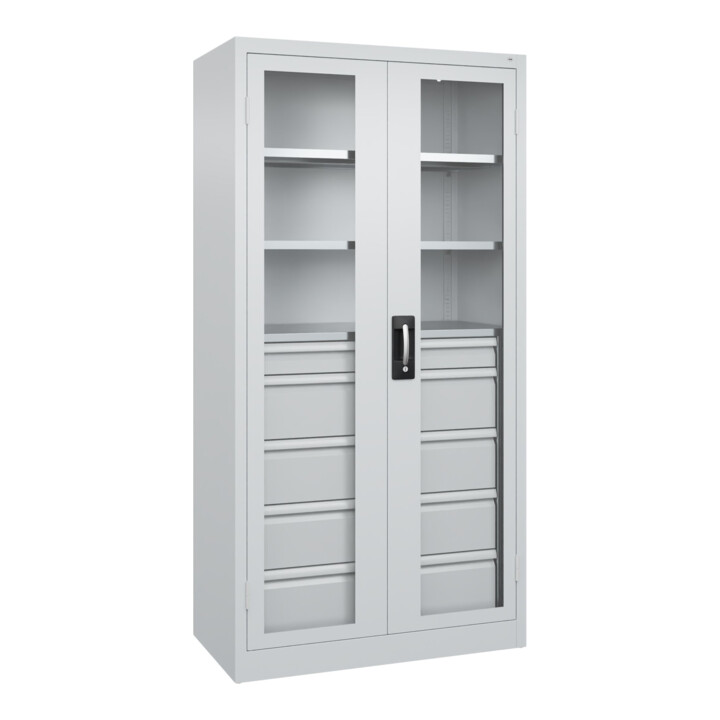C+P Armoire à charges lourdes Acurado Pro 1950 x 1000 x 500 mm 7035/7035