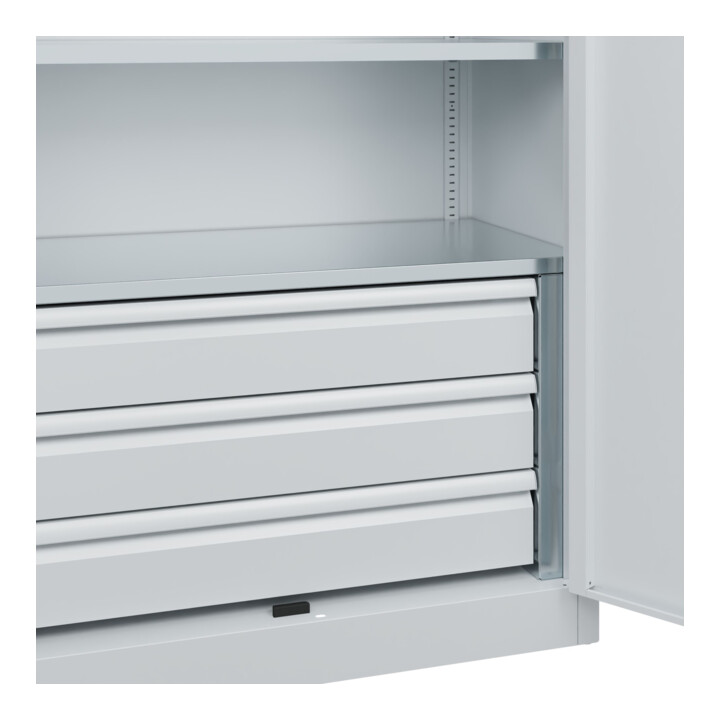C+P Armoire à charges lourdes Acurado Pro 1950 x 1000 x 500 mm 7035/7035