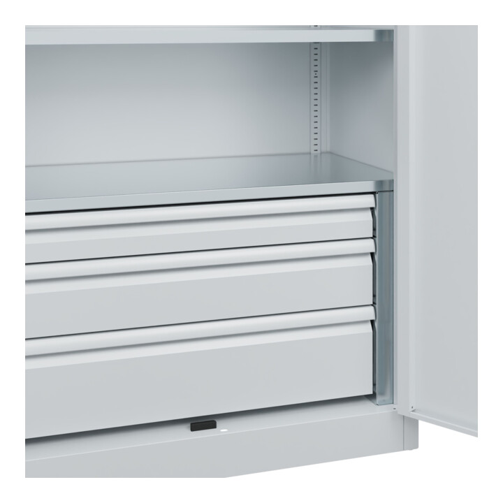 C+P Armoire à charges lourdes Acurado Pro 1950 x 1000 x 500 mm 7035/7035