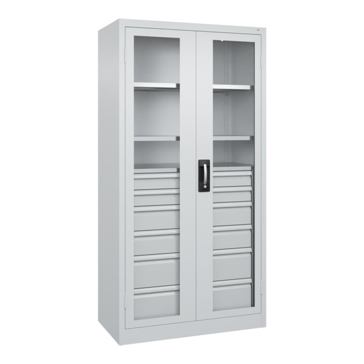 C+P Armoire à charges lourdes Acurado Pro 1950 x 1000 x 500 mm 7035/7035