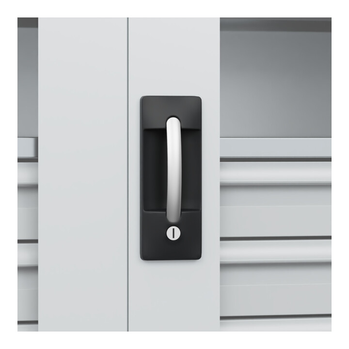 C+P Armoire à charges lourdes Acurado Pro 1950 x 1000 x 500 mm 7035/7035