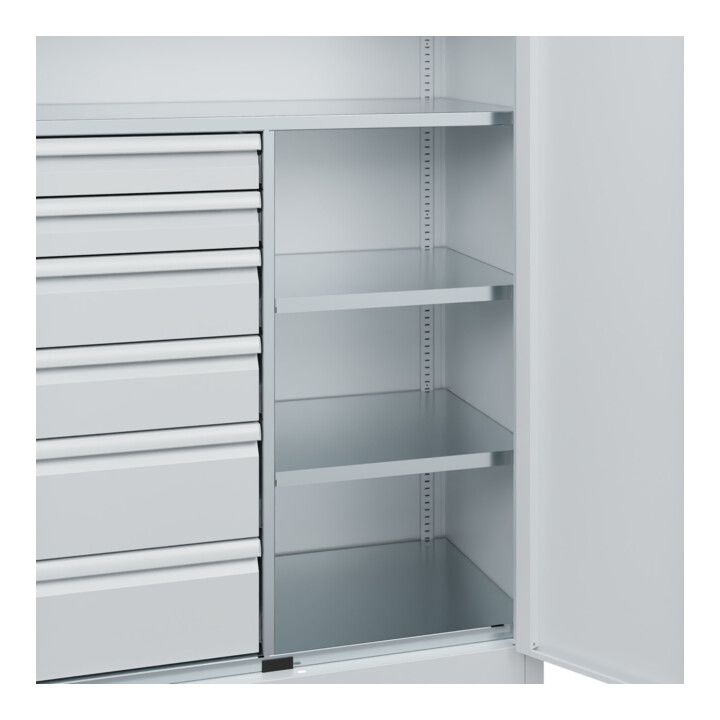C+P Armoire à charges lourdes Acurado Pro 1950 x 1000 x 500 mm 7035/7035