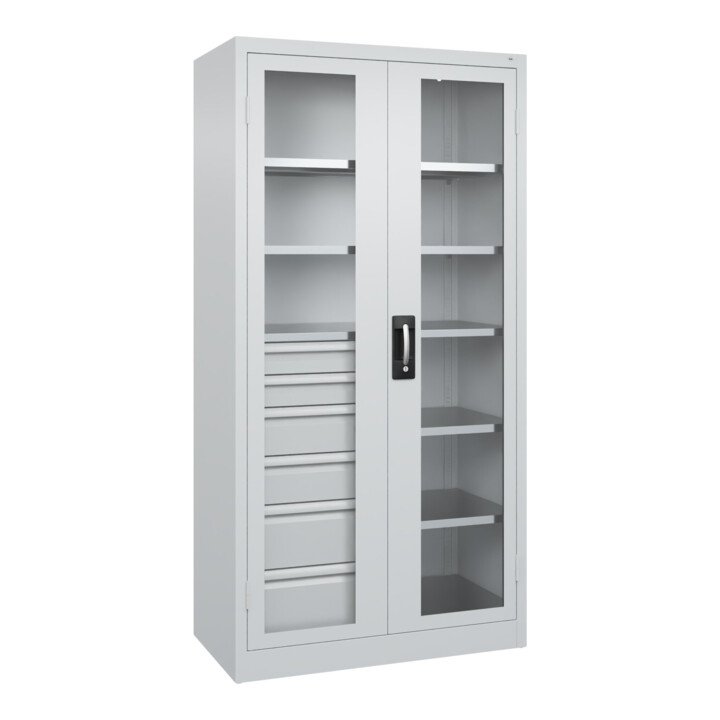 C+P Armoire à charges lourdes Acurado Pro 1950 x 1000 x 500 mm 7035/7035