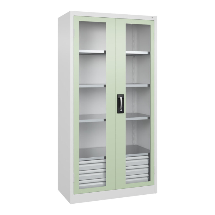 C+P Armoire à charges lourdes Acurado Pro 1950 x 1000 x 500 mm 9016/6019