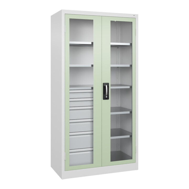 C+P Armoire à charges lourdes Acurado Pro 1950 x 1000 x 500 mm 9016/6019